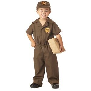 Toddler UPS Driver Delivery Costume